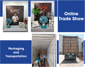 พัดลมส่ายแบบตั้งพื้นขนาด 16 นิ้ว ยี่ห้อ Manufacturer  วัสดุพลาสติก  ปรับแรงลมได้สูง  ทนทาน  ดีไซน์กล่องสี่เหลี่ยมหรูหรา  พร้อมไฟ LED - Product Image 4