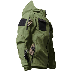Tactical <b>Jacket</b> Men's Winter <b>Fleece</b> Sharkskin Tactical Outdoor <b>Jackets</b> Camping Hiking Hunting Fishing Climbing Tactical <b>Jacket</b> - Product Image 4