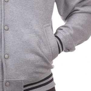 Vestes d'hiver pour hommes en polyester et coton, col montant, avec poches latérales, boutonnées, personnalisables, style vintage varsity - Product Image 6