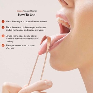 Nettoyeur de Langue en Cuivre Artisanal de Qualité Supérieure – L'Essentiel Élégant pour un Bien-être Buccal Quotidien - Product Image 3