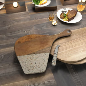 Planche de service en bois de terrazzo nouvelle tendance pour les affaires de mariage à la maison ou le restaurant planche à fromage élégante bloc à découper - Product Image 1