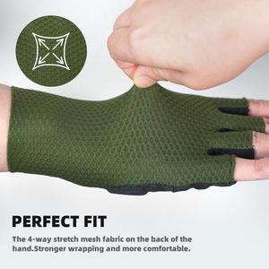 Guantes de Ciclismo de Verano con Almohadilla de Gel, Transpirables, de Medio Dedo, que Absorben la Humedad, Elásticos, Unisex, Profesionales, Antideslizantes - Product Image 4