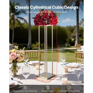 Set di 10 Supporti per Fiori in Ferro Alti 31,5 Pollici per Matrimoni, Espositori Floreali Cilindrici in Metallo Laminato - Product Image 2