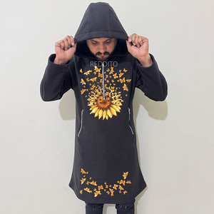 Premium Quality Men Winter Embroidered Zipper Fleece 100% Cotton Vintage Eco-Friendly Hoodie Digital Printing Custom Made - Product Image 1