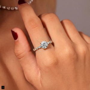 Bague en diamant rond brillant cultivé en laboratoire, certifié IGI, de couleur D à F, 2,00 ct, or, argent, jaune, blanc, rose, brillance radiante, intemporel - Product Image 1