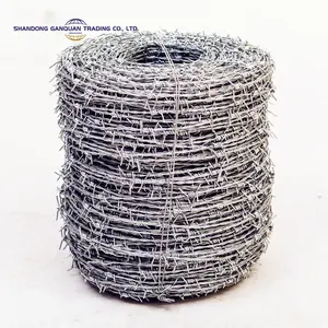 Factory Direct Supply Hot Dipped Galvanized Bared Wire Single or Twisted Traditional Barbed Wire For Fencing in the pasture