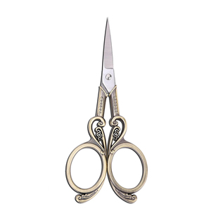 กรรไกรปักผ้าอเนกประสงค์มือซ้ายสำหรับมืออาชีพ ทำจากสแตนเลส ขอบเรียบ ดีไซน์สวยงาม สำหรับใช้ในครัวเรือน - Product Image 1