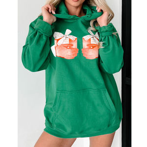 Sweat à capuche oversize personnalisable en polaire pour femme, hiver/été, élégant, confortable, pas cher - Product Image 4