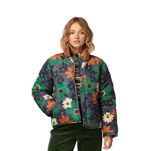 Sublimation Puffer Jacket Women Clothing Cropped Custom Puffer Jacket OEM Newest Style Lady Jean Jacket Long Sleeve Woman - Product Image 1