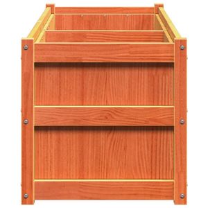 Jardinière en bois de pin massif, brun ciré, 35,4"x19,7"x27,6" pour pots de fleurs et jardinières - Product Image 6