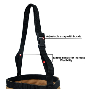 Sac d'alimentation pour chevaux en toile marron clair avec sangle réglable et patch en cuir rectangulaire – Sac d'alimentation durable – Vente en gros – Fournisseur OEM - Product Image 4
