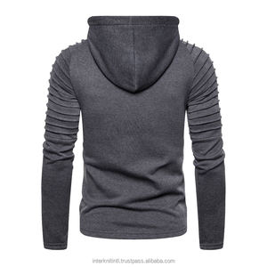 Sudadera con Capucha de Forro Polar para Hombre, Corte Regular, Color Sólido, Bolsillos Grandes, Estilo Deportivo Casual, Poliéster, Bordada - Product Image 2