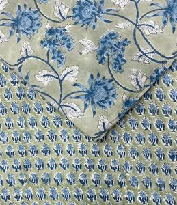 Tela 100% algodón suave y puro con estampado floral para ropa - Túnica india para vestidos, cortinas, ropa de dormir, juguetes, ligera - Product Image 4