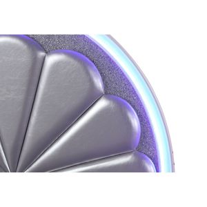 Cama Queen Size Tapizada en Madera Blanca Lechosa con LED - Product Image 5