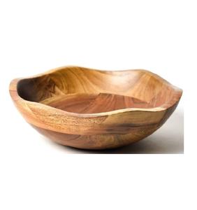 Nuevo Plato de Madera Artesanal con Logotipo Personalizado, Vajilla Duradera para Sopa y Ensalada, Plato de Madera de Acacia para Servir de Alta Calidad - Product Image 4