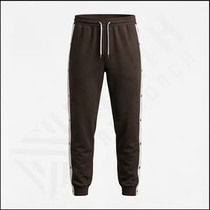 Diseño personalizado de gran tamaño Joggers hombres pantalones holgados Joggers pantalones de chándal botones laterales doble División tobillo cordón suelto correr pantalón - Product Image 2