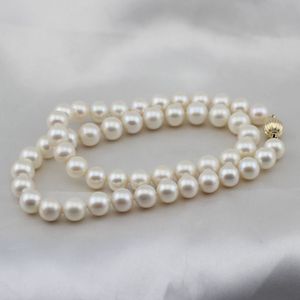 Collar de Perlas de Agua Dulce de Alta Calidad de 10-11 mm con Cuentas Redondas Brillantes y Cierre de Oro de 14K, Regalo para el Día de la Madre o del Maestro - Product Image 3