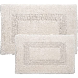 Classic Navy Blue Bath Rug Custom Size 100% Cotton Hotel Washroom Floor <b>Mat</b> Super <b>Absorbent</b> Non-Slip <b>Door</b> <b>Mat</b> Machine Made - Product Image 6