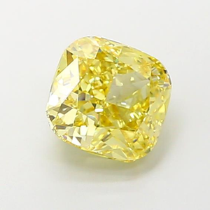 Diamant de laboratoire certifié taille coussin, jaune vif, pierre précieuse non montée, éclat radieux, bijoux fins élégants, pierre de luxe - Product Image 2