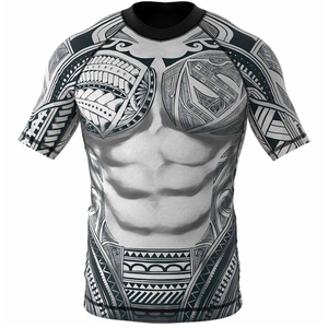 เสื้อแรชการ์ดแขนยาวผู้ชาย ระบายอากาศ แห้งเร็ว ป้องกันรังสียูวี พิมพ์ลายแบบรีดร้อน รับผลิตแบบ OEM - Product Image 6