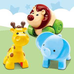 OXFORD BEBE Plastic Educational <b>Building</b> <b>Blocks</b> Toy <b>Set</b> Animal Theme Stacking for Babies & Toddlers Age +3mth Made in Korea - Product Image 2