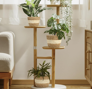 Pots de rangement au sol en jacinthe d'eau, style rétro traditionnel, fabriqués au Vietnam, avec poignées sculptées à la main, écologiques, 24L - Product Image 2