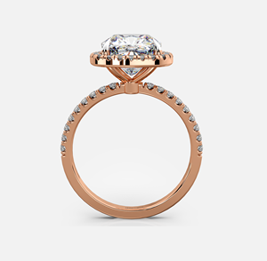 Bague de fiançailles ou d'anniversaire en or massif 18 carats plaqué rhodium avec diamant taille coussin de 1,25 carat, certifiée IGI - Product Image 3