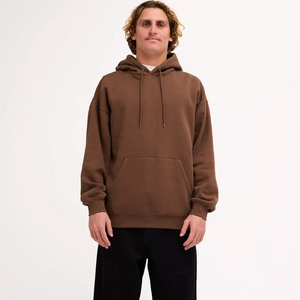 Sweat-shirts à capuche pour hommes, couleur marron uni, coupe ample, personnalisables OEM, haute qualité, tissu 100% coton, séchage rapide. - Product Image 6