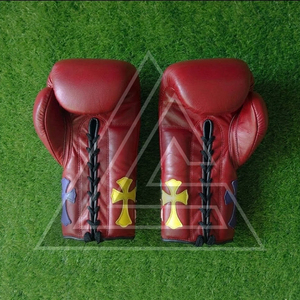Guantes de Boxeo de Piel Sintética con Logotipo Personalizado al por Mayor, Guantes de Boxeo Profesionales para Entrenamiento y Sparring con Cordones, Guantes de MMA Sanda - Product Image 4