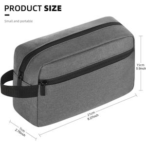 Sac de toilette suspendu gris pour accessoires de voyage pour femmes et hommes - Product Image 2