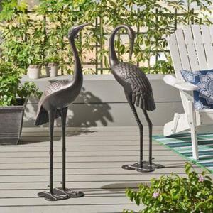 รูปปั้นเป็ดอะลูมิเนียมสีเขียวพาติน่าโบราณสำหรับตกแต่งสวนกลางแจ้ง - Product Image 5