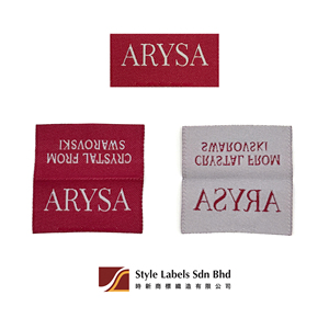 Premium Quality Custom Woven Damask <b>Labels</b> Center Laser Cut Stitch Garments Add Company Logo Personalization Washable Bags - Product Image 3