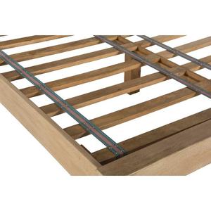 Base de Cama Haveli Hecha de Madera de Caoba de Alta Calidad con Acabado Natural y Respaldo Tallado para Uso en Dormitorio - Product Image 4