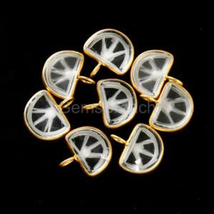 Crystal Quartz Orange Fruit Carved Gemstone <b>Charm</b> Pendant Gold Vermeil Healing Crystal Jewelry Natural Quartz Pendant Wholesale - Product Image 6