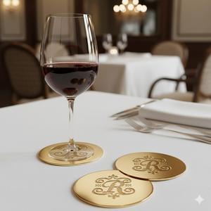 Posavasos de cerveza metálicos reutilizables, duraderos, personalizados con impresión, accesorios para bares. - Product Image 3