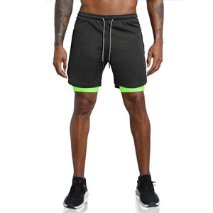 Shorts Bermuda Homme Gris Uni avec Cordon de Serrage, Respirants, Décontractés, pour la Gym et l'Entraînement, Taille Mi-Haute, en Tissu Polyester Tissé - Product Image 4