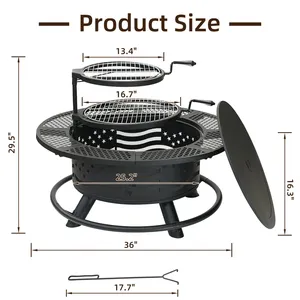 Brasero Portátil de Acero Inoxidable Hecho a Mano para Exteriores - Product Image 3