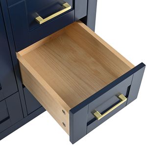 Mobile Bagno Moderno Blu da 36 Pollici con Lavabo e 4 Cassetti, Mobiletto in Legno Autoportante (Accessori Bagno NON Inclusi) - Product Image 5