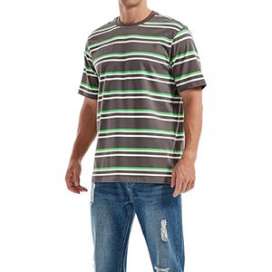 Camiseta Casual para Hombre, 100% Algodón, Tejido Grueso, Hombros Caídos, Color Sólido, Logotipo Personalizado, Secado Rápido, Transpirable, Ecológica - Product Image 3