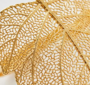 Anillos de Servilleta con Diseño de Hoja en Oro, Porta Servilletas Metálicos de Lujo para Bodas, Accesorios Especiales para Cocina y Bodas - Product Image 2