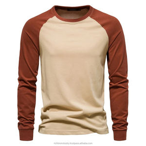 New Spring Designer Tees Men Clothing Men's <b>T</b>-<b>shirts</b> 100% Cotton Long Sleeve O-neck Patchwork Casual <b>T</b> <b>Shirts</b> for Men - Product Image 5