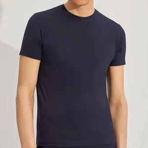 เสื้อยืดผู้ชายคุณภาพสูง ทรงโอเวอร์ไซส์ ทรงบ็อกซี่ ดีไซน์เรียบง่าย สีพื้น สไตล์สตรีทแวร์ สีเปล่าสำหรับการปรับแต่ง - Product Image 3