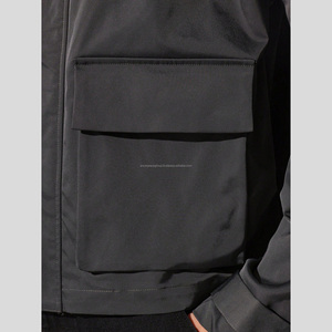 Ensemble de veste de survêtement en nylon léger ODM pour hommes coupe-vent avec logo personnalisé fermeture éclair avec col montant design en toile de qualité supérieure - Product Image 4