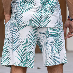 Ensemble de survêtement streetwear personnalisé pour homme, 100 % coton, été, deux pièces, short et t-shirt oversize - Product Image 5