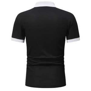 เสื้อโปโลชาย แขนสั้น ทรงปกติ ดีไซน์กระเป๋าแบบถัก สีตัดต่อ สไตล์ลำลอง - Product Image 4