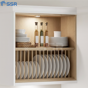 SSR White Aluminum Wall Cabinet <b>Rectangular</b> Modern Kitchen Cabinet Minimalist Design Wall Mount - Product Image 4
