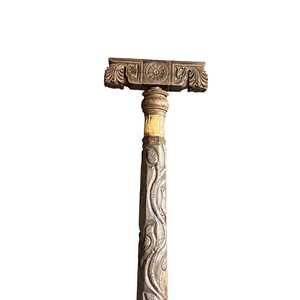 Columna Decorativa Tallada a Mano en Madera de Teca Sólida de Estilo Indio Vintage para Proyectos de Templos, Villas y Hoteles |   Mix Match 1 Contenedor - Product Image 5