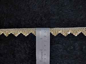 Exclusivo Material de Vestido para Mujer sin Coser, con Hilo Zari de Oro Auténtico, Tussar Crema Soch de China y Trabajo de Hilo Zari Tejido de Diseño - Product Image 6