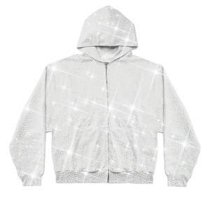 Sudadera con capucha pesada 100% algodón con cremallera, estilo acid wash, de felpa francesa, para hombre, con efecto desgastado y corte holgado - Product Image 4