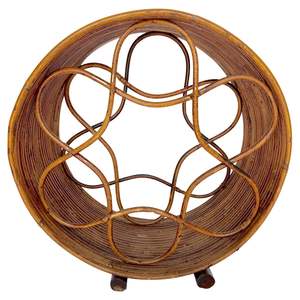 Natural Decorative Rattan Wine <b>Rack</b> Designed For Elegant Home Bar Styling And Wine Bottle Organization - Product Image 5